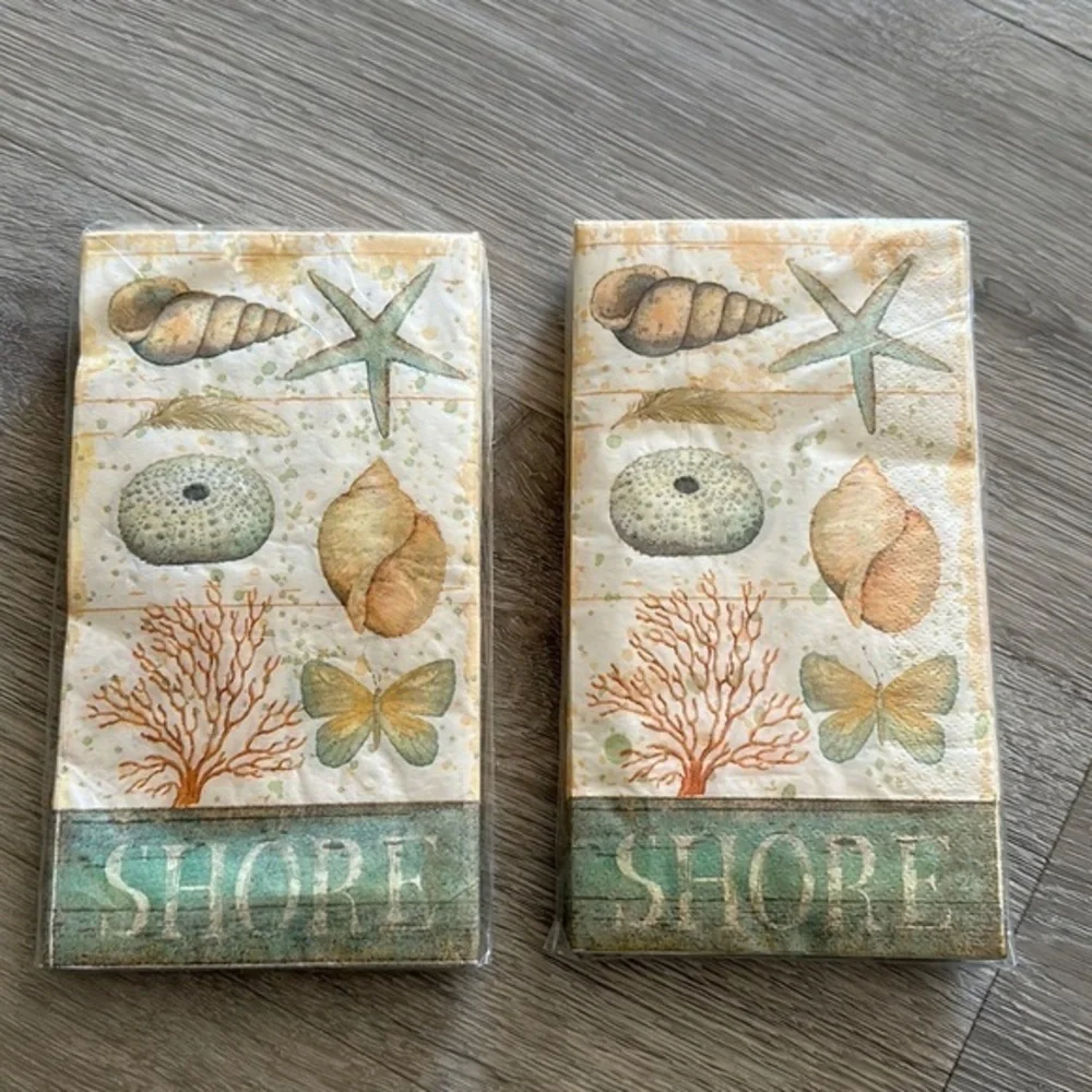NWT Sea Shore Coastal Beach Bath Napkin Hand Napkin Disposable